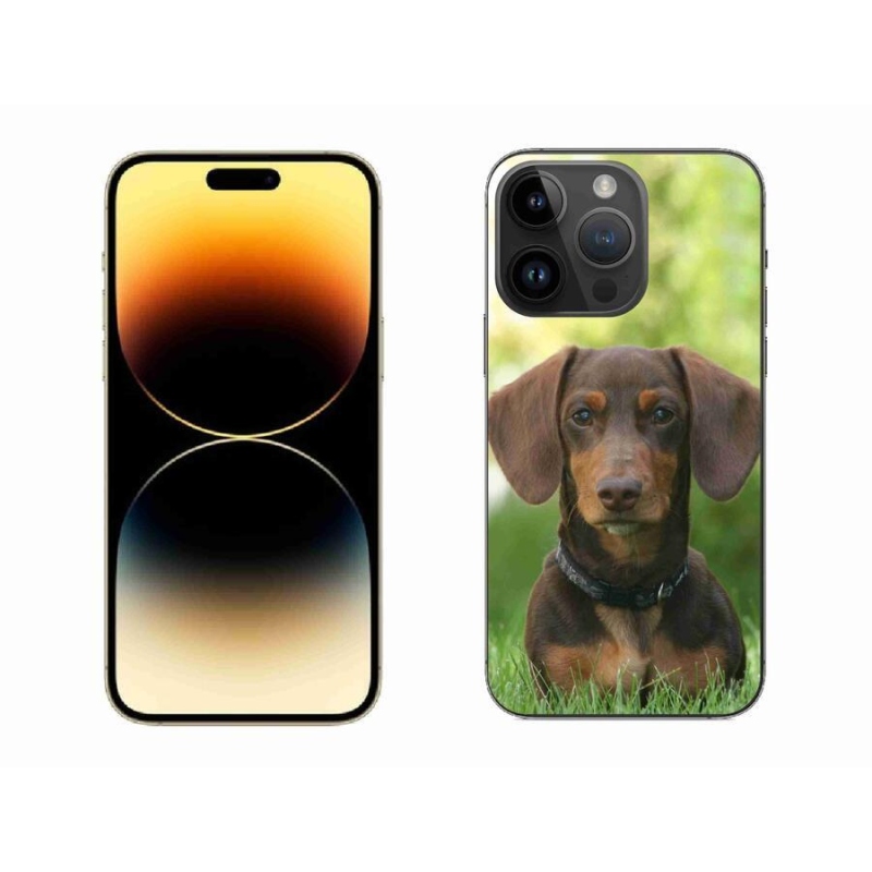 Gélový obal mmCase na mobil iPhone 14 Pro Max 6.7 - hnedý jazvečík