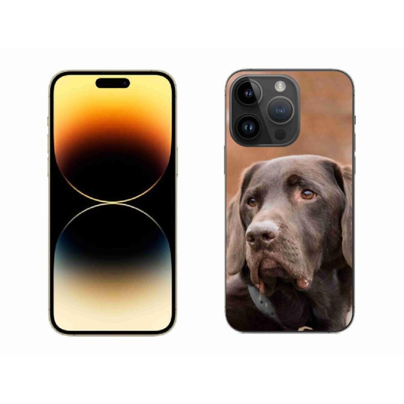 Gélový obal mmCase na mobil iPhone 14 Pro Max 6.7 - hnedý labrador