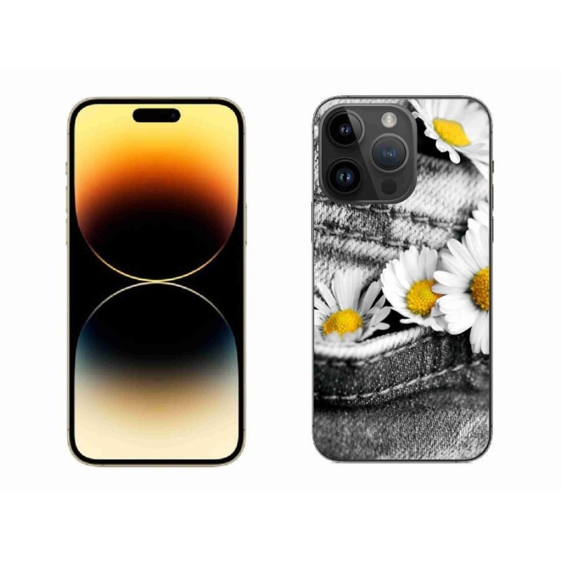 Gélový obal mmCase na mobil iPhone 14 Pro Max 6.7 - margarétky