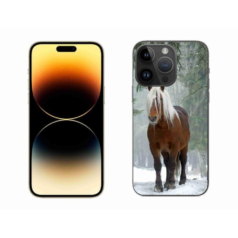 Gélový obal mmCase na mobil iPhone 14 Pro Max 6.7 - kôň v lese