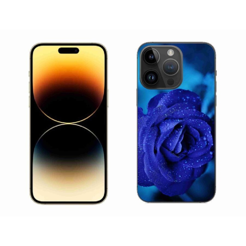 Gélový obal mmCase na mobil iPhone 14 Pro Max 6.7 - modrá ruža