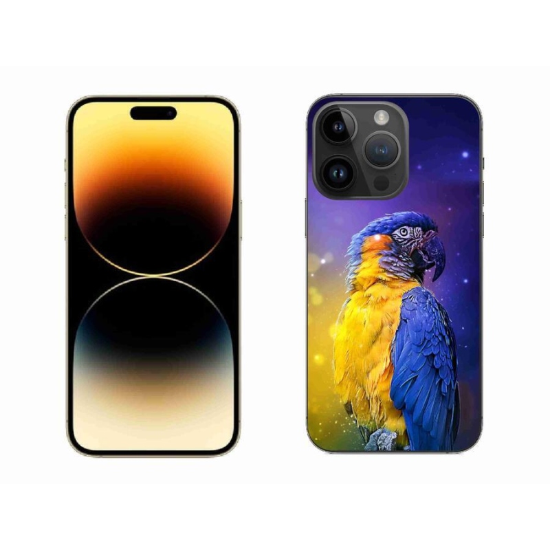 Gélový obal mmCase na mobil iPhone 14 Pro Max 6.7 - papagáj ara 1