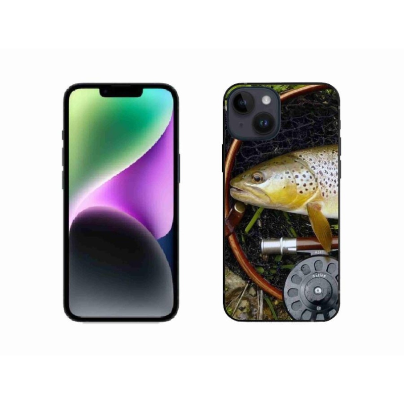 Gélový obal mmCase na mobil iPhone 14 - pstruh 2