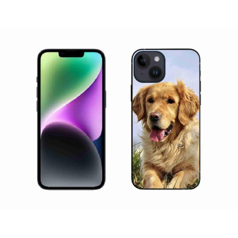 Gélový obal mmCase na mobil iPhone 14 - zlatý retriever