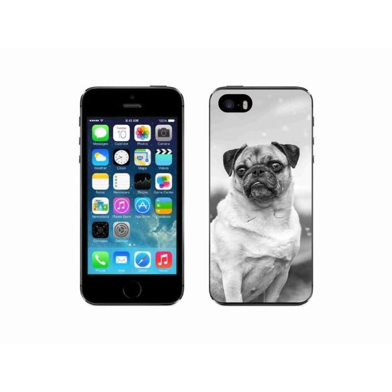 Gélový obal mmCase na mobil iPhone 5 / 5s - mops