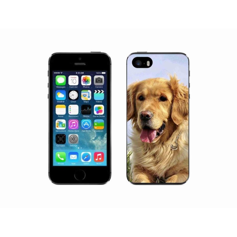 Gélový obal mmCase na mobil iPhone 5 / 5s - zlatý retriever