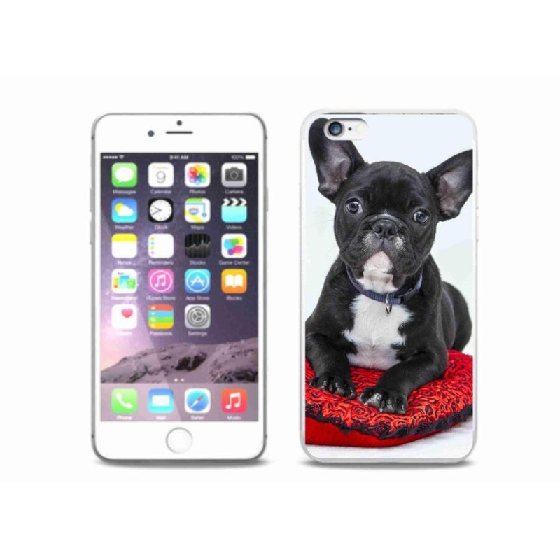 Gélový obal mmCase na mobil iPhone 6 / 6S Plus - buldog