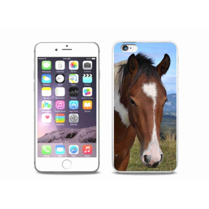 Gélový obal mmCase na mobil iPhone 6 / 6S Plus - hnedý kôň