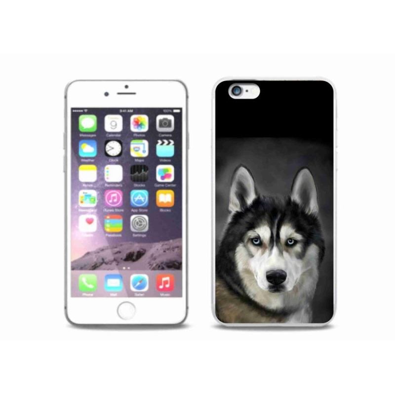 Gélový obal mmCase na mobil iPhone 6 / 6S Plus - husky