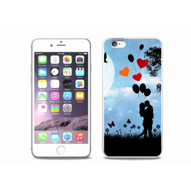 Gélový obal mmCase na mobil iPhone 6 / 6S Plus - zamilovaný pár