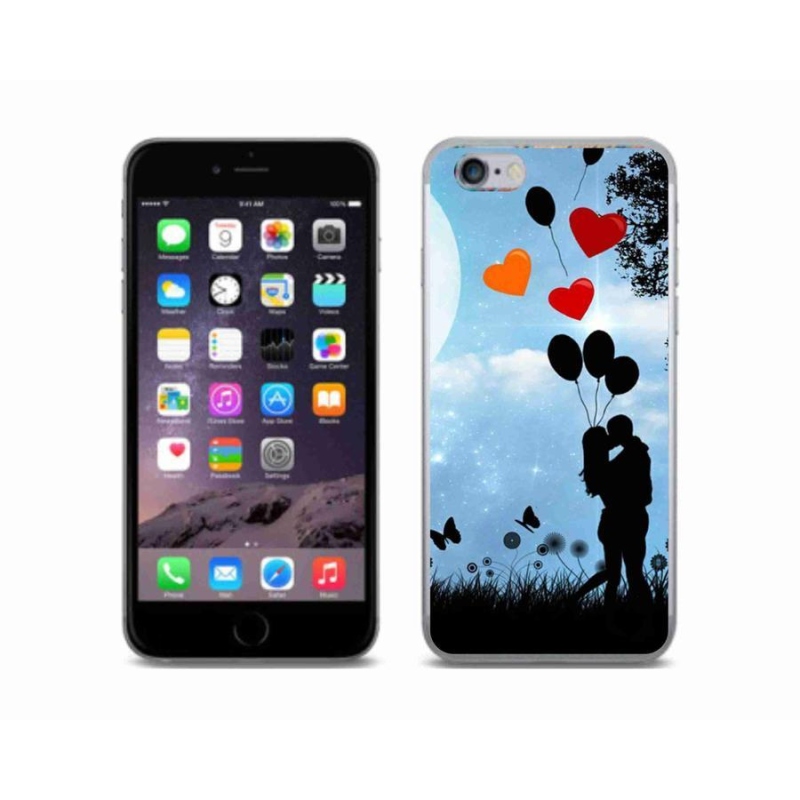 Gélový obal mmCase na mobil iPhone 6 / 6S - zamilovaný pár