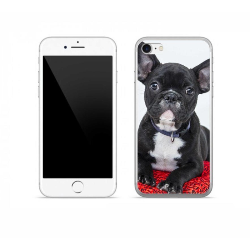 Gélový obal mmCase na mobil iPhone 7 - buldog