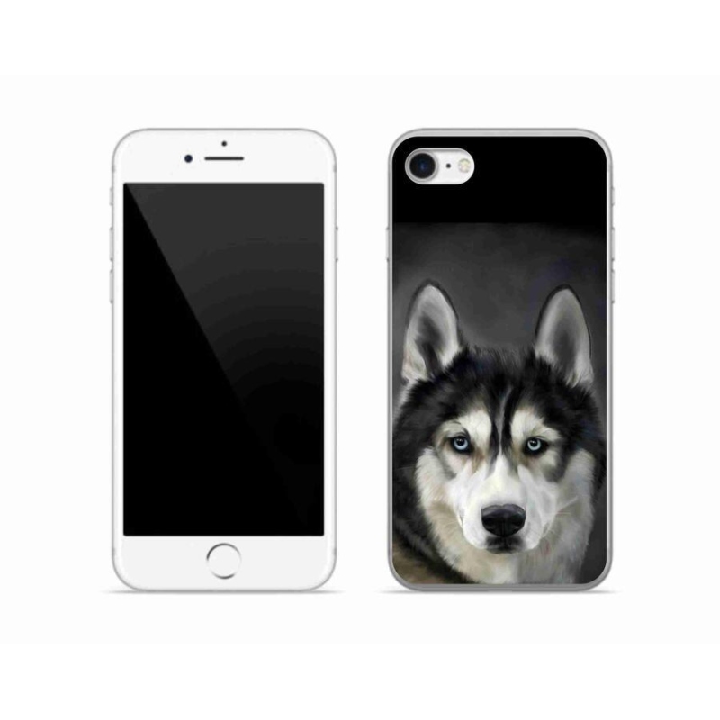 Gélový obal mmCase na mobil iPhone 7 - husky