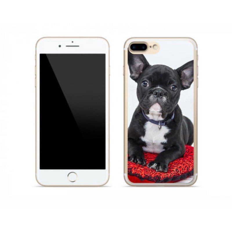 Gélový obal mmCase na mobil iPhone 7 Plus - buldog