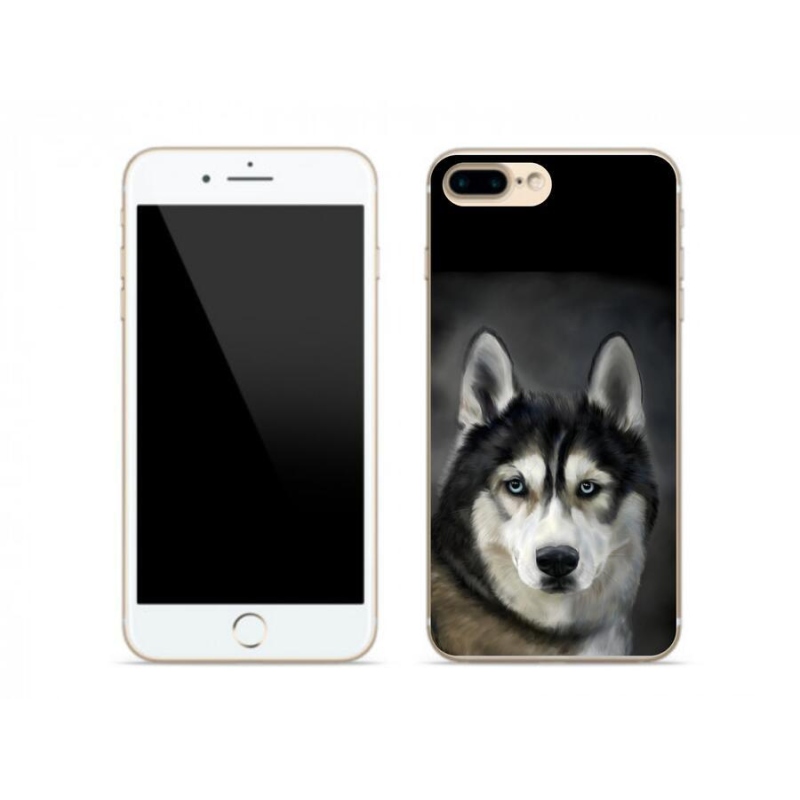 Gélový obal mmCase na mobil iPhone 7 Plus - husky