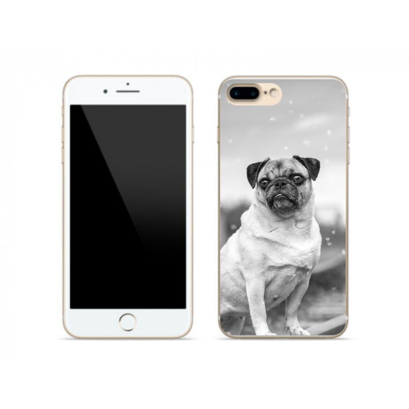 Gélový obal mmCase na mobil iPhone 7 Plus - mops