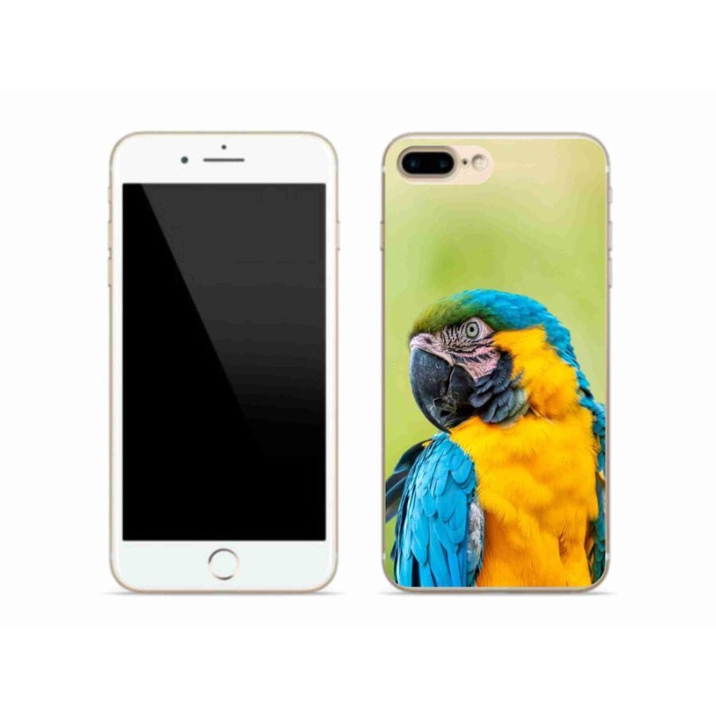 Gélový obal mmCase na mobil iPhone 7 Plus - papagáj ara 2