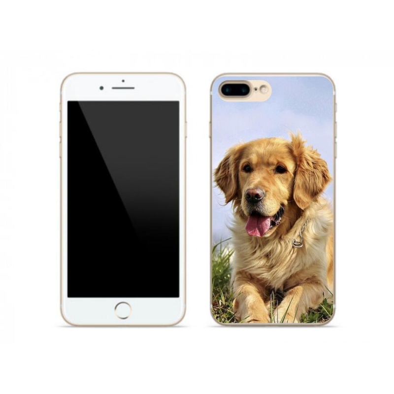 Gélový obal mmCase na mobil iPhone 7 Plus - zlatý retriever