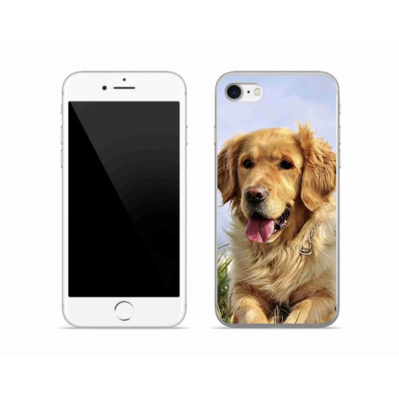 Gélový obal mmCase na mobil iPhone 7 - zlatý retriever