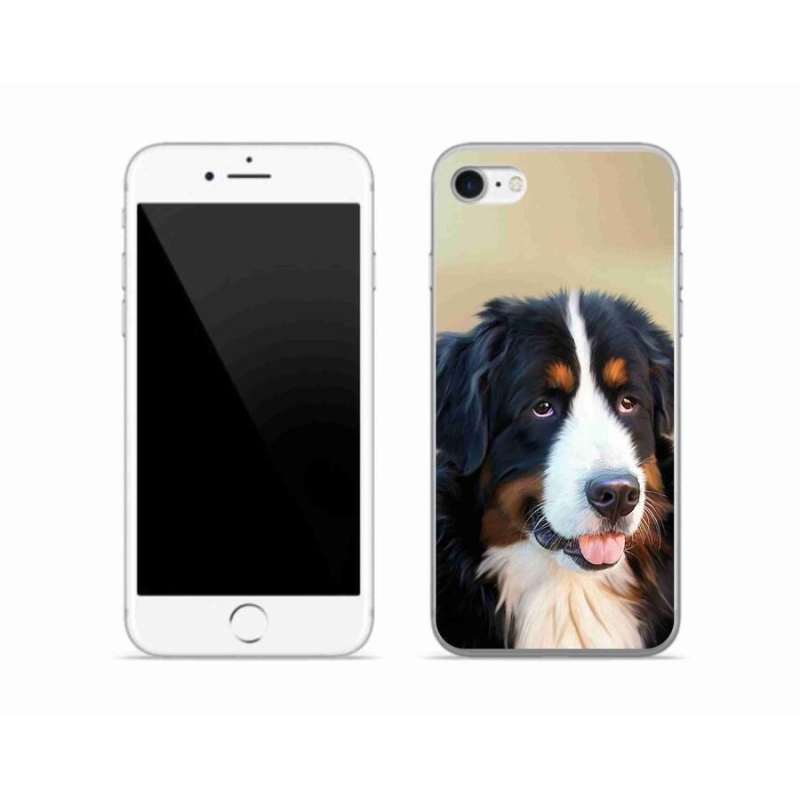 Gélový obal mmCase na mobil iPhone 8 - bernský salašnícky pes