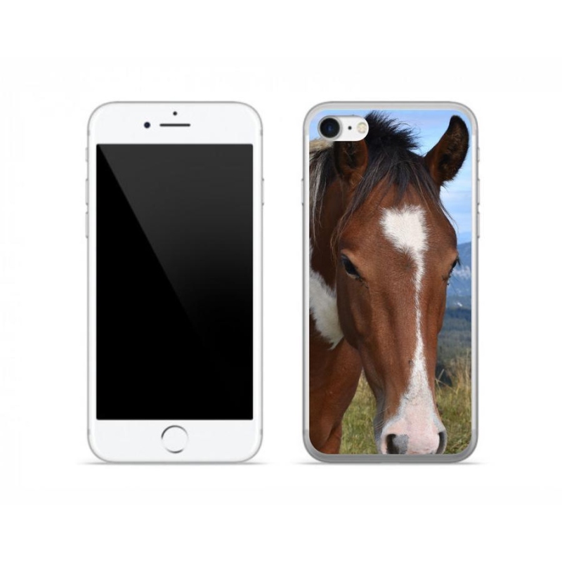 Gélový obal mmCase na mobil iPhone 8 - hnedý kôň