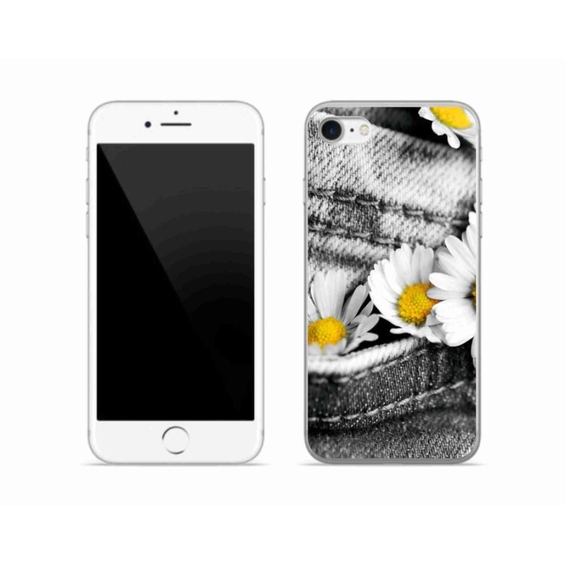 Gélový obal mmCase na mobil iPhone 8 - margaréty