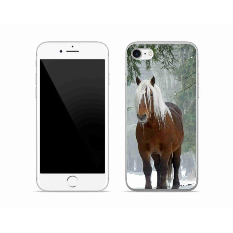 Gélový obal mmCase na mobil iPhone 8 - kôň v lese
