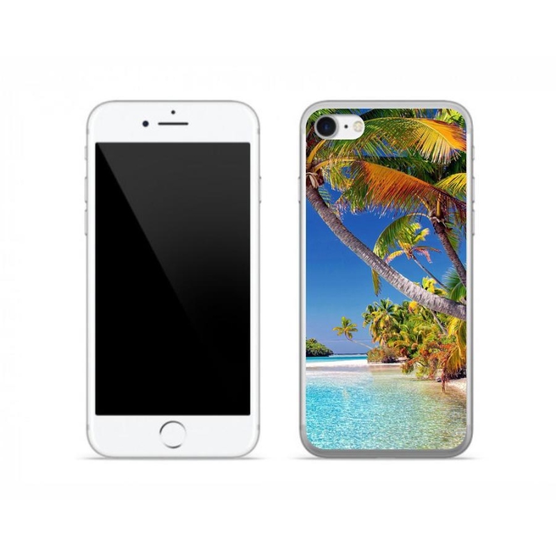 Gélový obal mmCase na mobil iPhone 8 - morská pláž