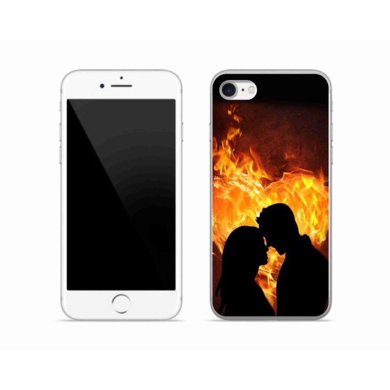 Gélový obal mmCase na mobil iPhone 8 - ohnivá láska