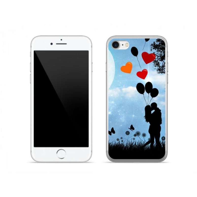 Gélový obal mmCase na mobil iPhone 8 - zamilovaný pár
