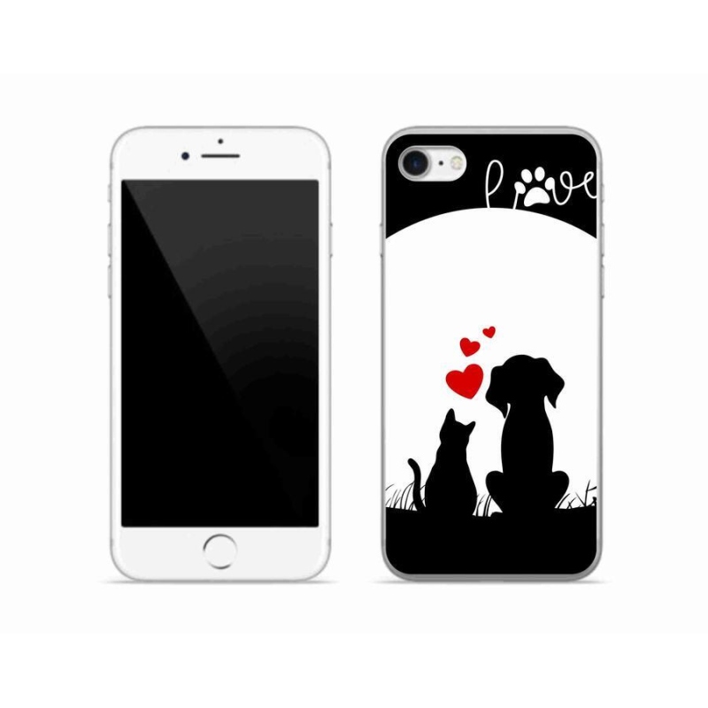 Gélový obal mmCase na mobil iPhone 8 - zvieracie láska