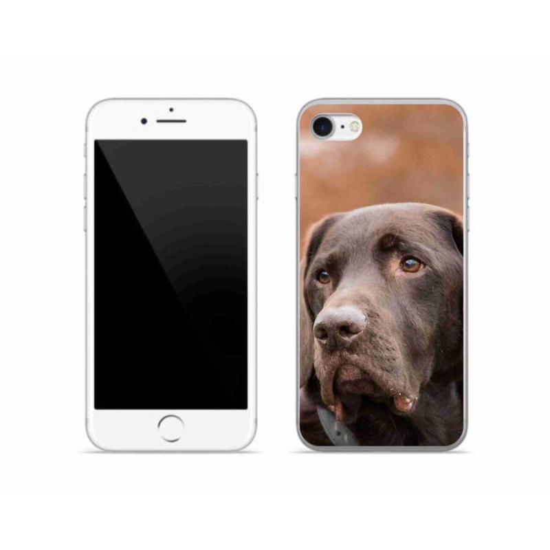 Gélový obal mmCase na mobil iPhone SE (2020) - hnedý labrador