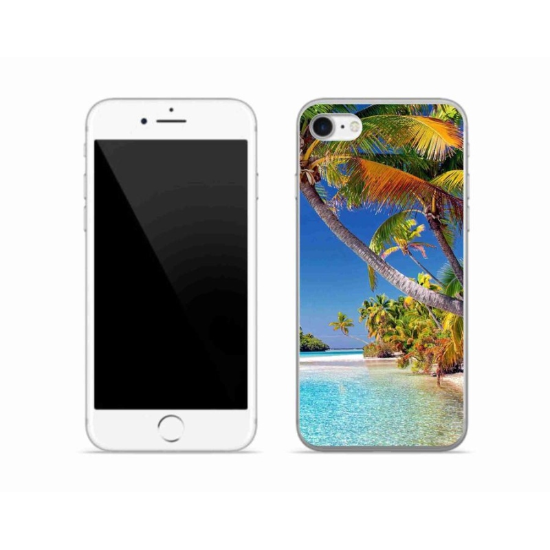Gélový obal mmCase na mobil iPhone SE (2020) - morská pláž