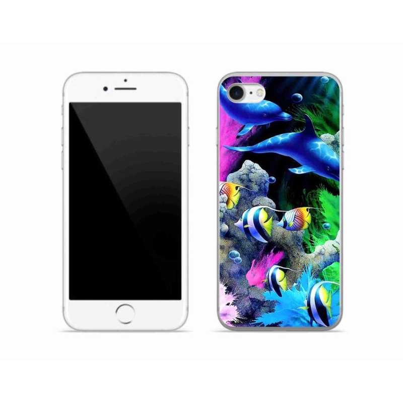Gélový obal mmCase na mobil iPhone SE (2020) - morský svet