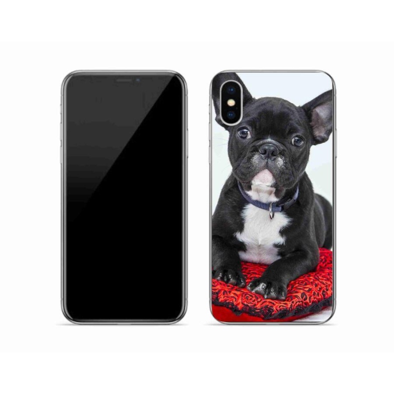 Gélový obal mmCase na mobil iPhone X - buldog