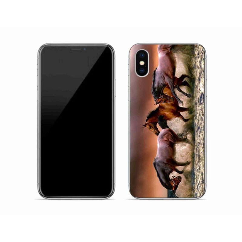 Gélový obal mmCase na mobil iPhone X - kone 1