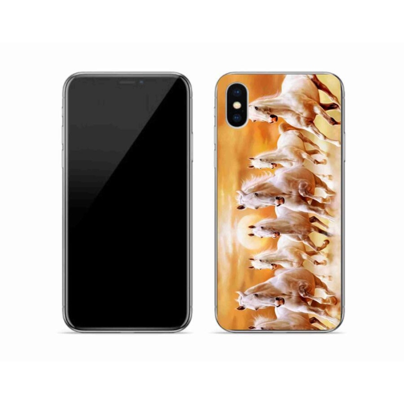 Gélový obal mmCase na mobil iPhone X - kone 2