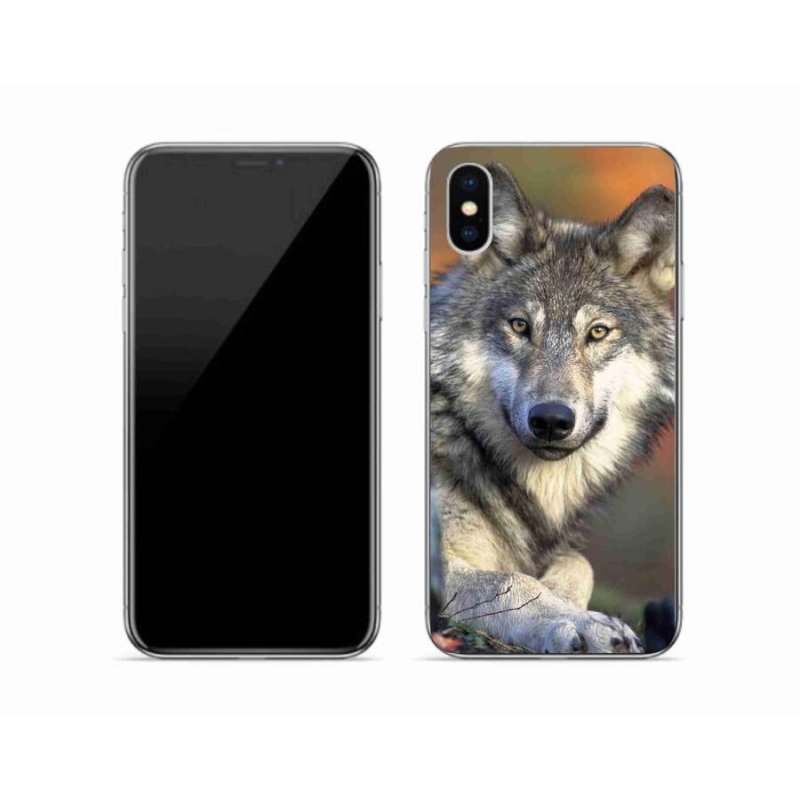 Gélový obal mmCase na mobil iPhone X - vlk