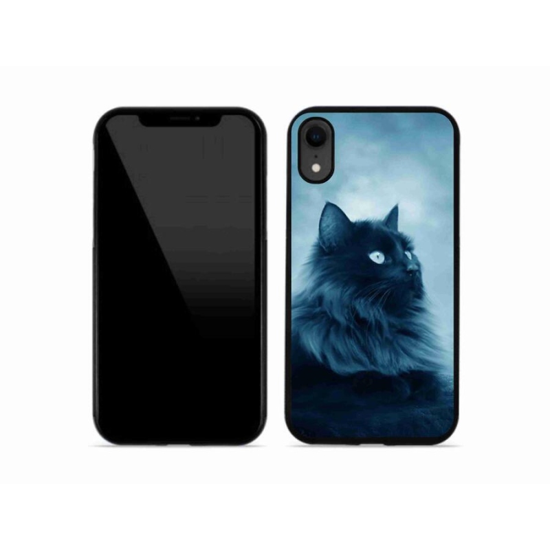 Gélový obal mmCase na mobil iPhone XR - čierna mačka 1