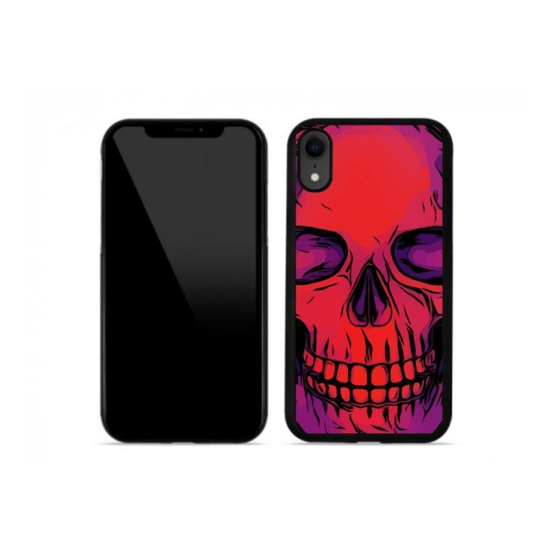 Gélový obal mmCase na mobil iPhone XR - lebka