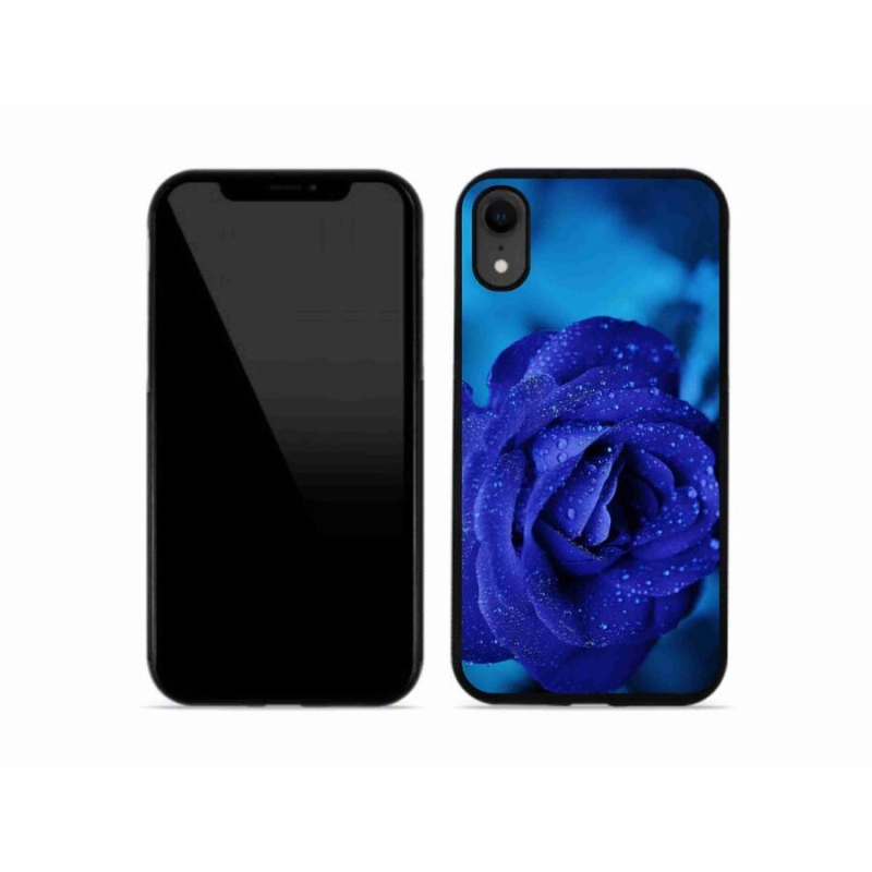 Gélový obal mmCase na mobil iPhone XR - modrá ruža