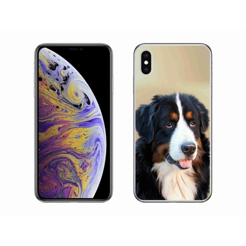 Gélový obal mmCase na mobil iPhone XS Max - bernský salašnícky pes