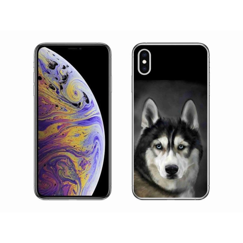 Gélový obal mmCase na mobil iPhone XS Max - husky