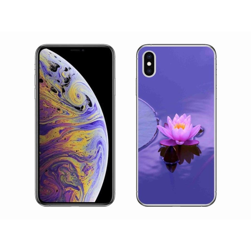 Gélový obal mmCase na mobil iPhone XS Max - kvet na hladine