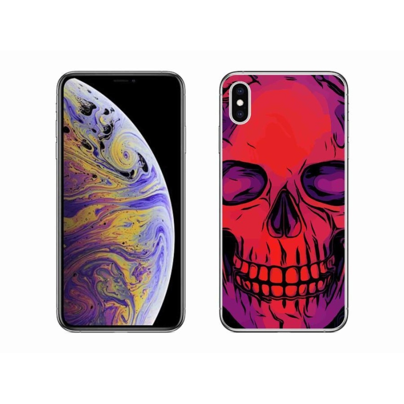 Gélový obal mmCase na mobil iPhone XS Max - lebka