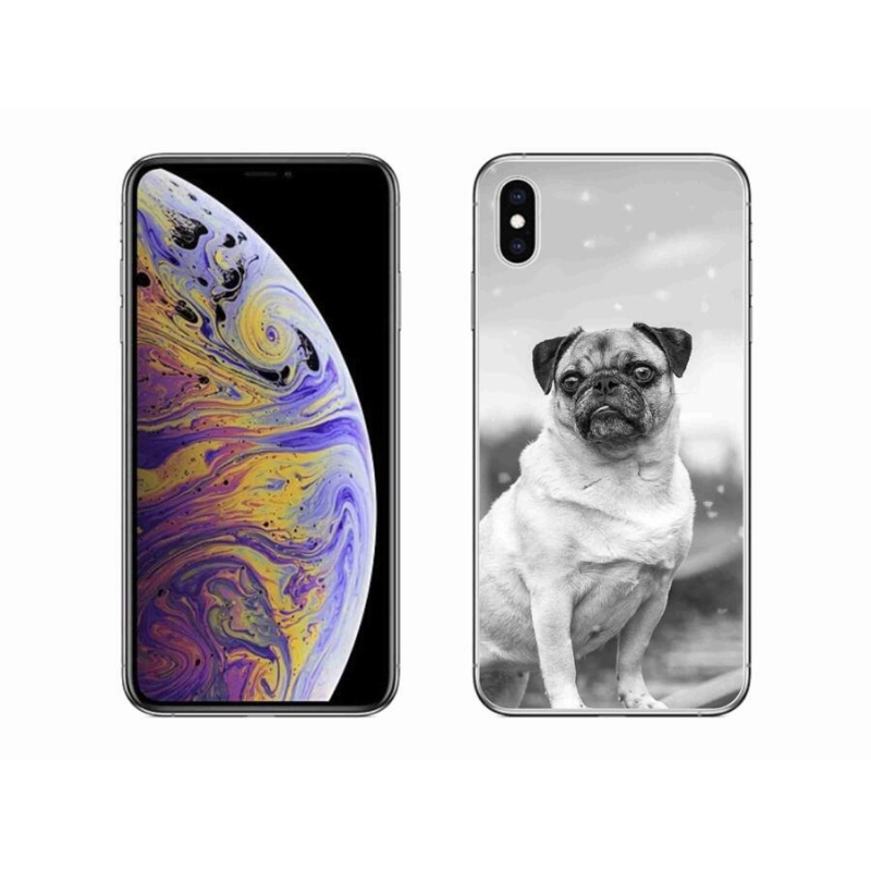 Gélový obal mmCase na mobil iPhone XS Max - mops