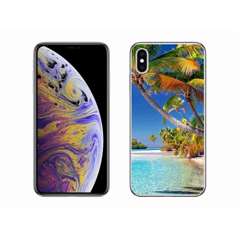 Gélový obal mmCase na mobil iPhone XS Max - morská pláž