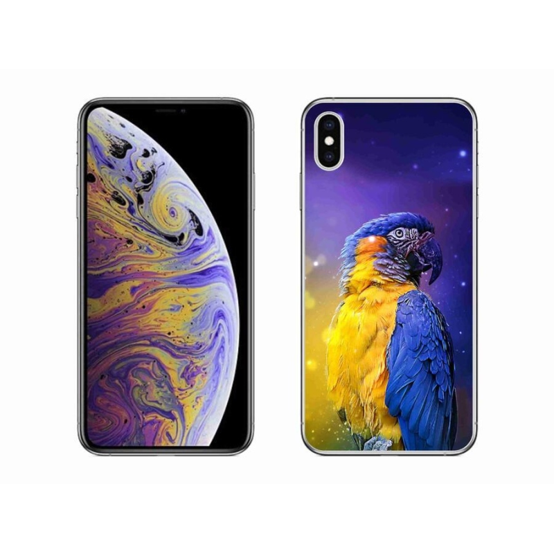 Gélový obal mmCase na mobil iPhone XS Max - papagáj ara 1