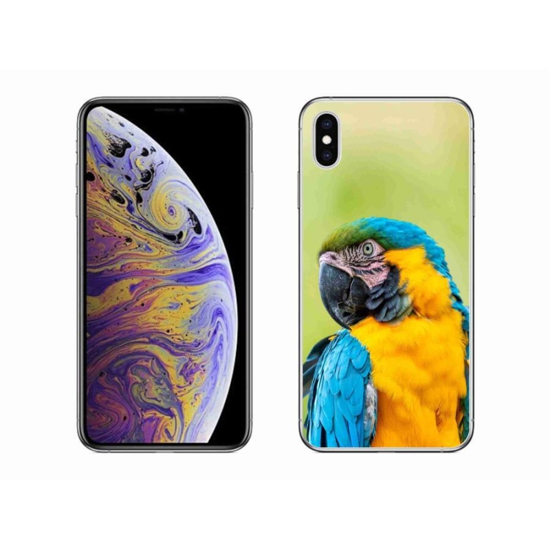 Gélový obal mmCase na mobil iPhone XS Max - papagáj ara 2