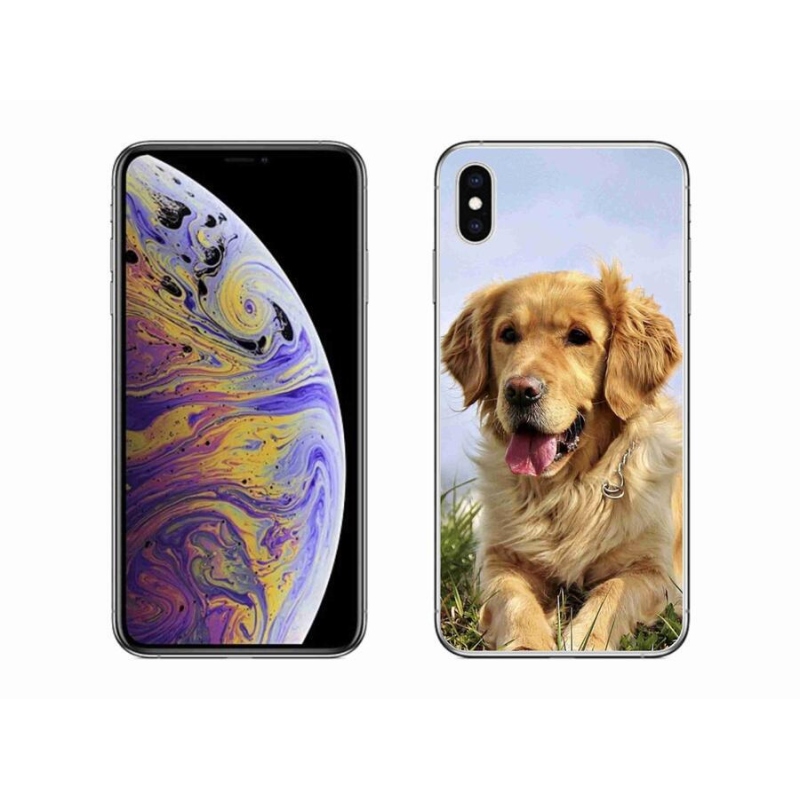 Gélový obal mmCase na mobil iPhone XS Max - zlatý retriever